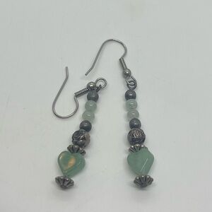 Beaded heart earrings